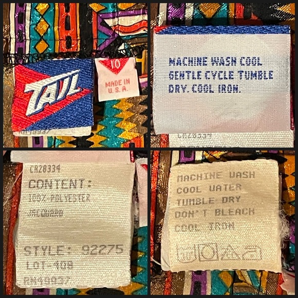 Vintage Tail Multi-Color Geometric Print Pleated Tennis Skirt - Size 10 - EUC - Picture 10 of 10